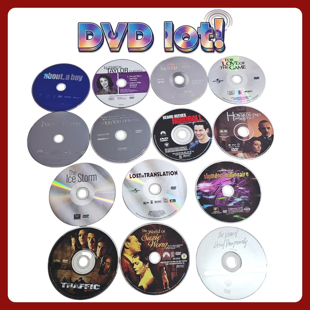 Lot‎ Of 15 Movies Dramatic Cinema 14 Loose Discs DVD Wholesale Bulk Films Bundle